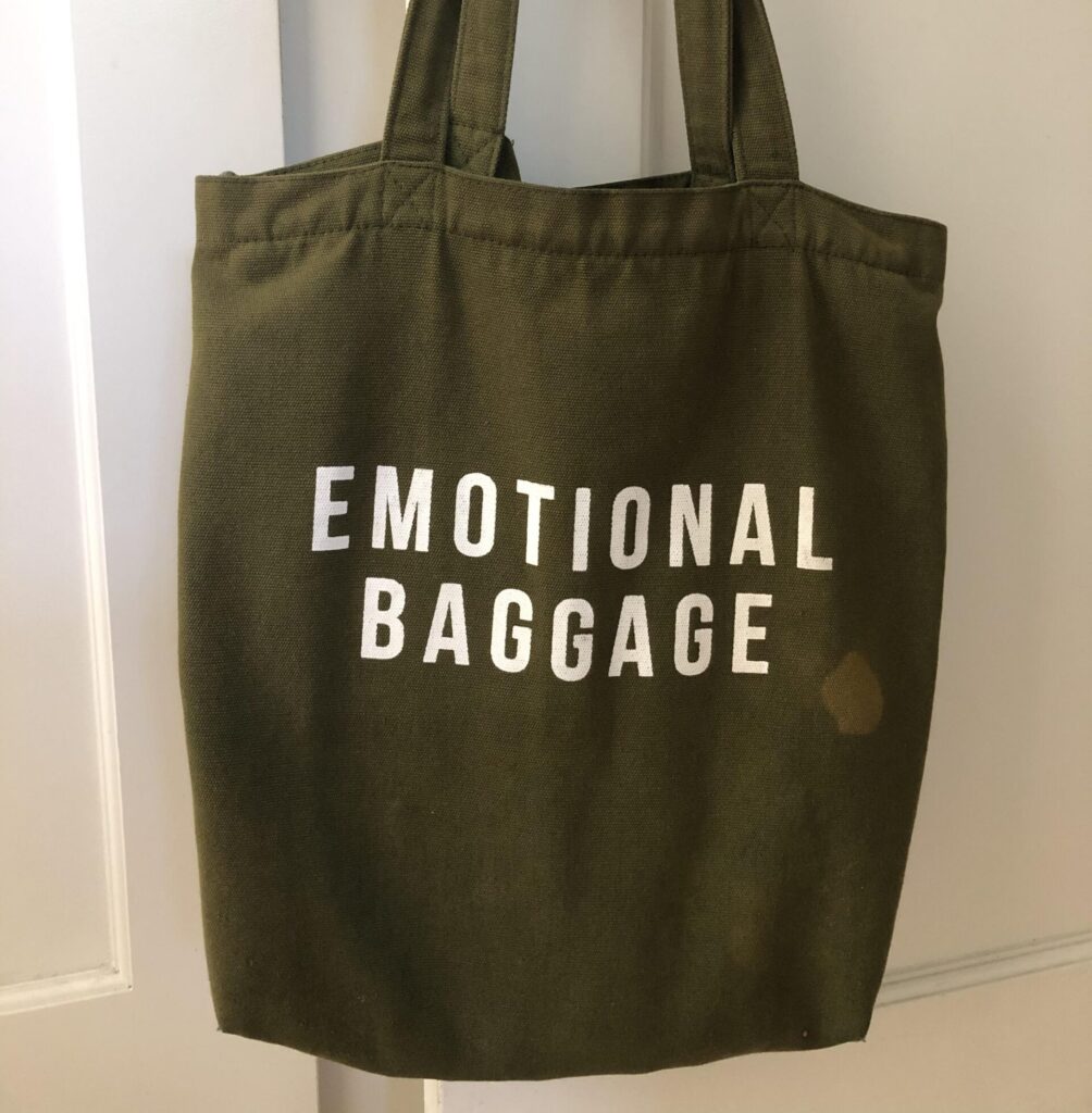 Emotional baggage tote